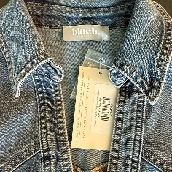 Denim Long Sleeve Dress - Picture 3 of 3